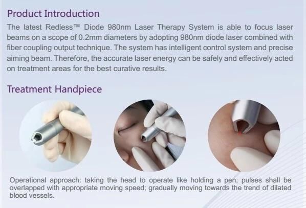 980nm Diode Laser Spider Vein Removal Machines for Spider Vein Vascular Removal