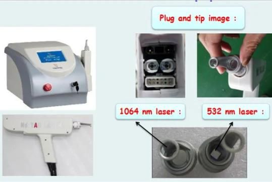 ND YAG Laser Q  Switch with 1064nm&532nmprinciple Skin Beauty Machine.