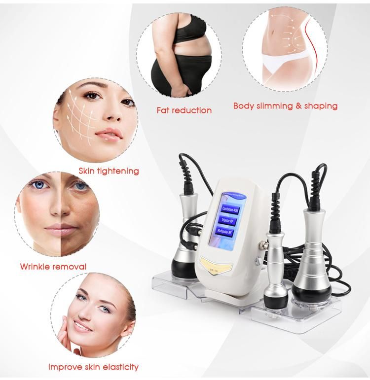 3 in 1 RF 40K Cavitation Multipolar RF Slimming Tripolar RF Cavitation Machine Slimming