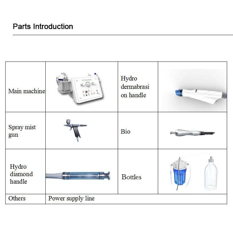 Newest Hydro Dermabrasion Facial Peel Machine with Oxygen Therapy Skin Whiten Bio Therapy Salon Equipment