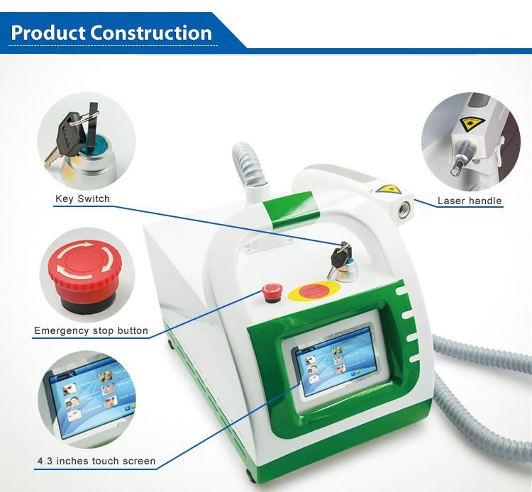 Pigment and Freckle Removal Q-Switch ND YAG Laser Machine Portable Design