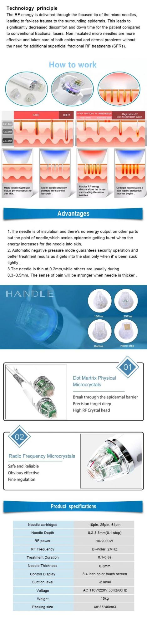 Sincoheren Microneedle Wrinkle Removal Machine RF Thermagic Skin Care