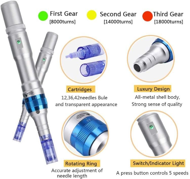 Wireless Dr Auto Pen Powerful Ultima A6 Micro Needling Derma Stamp Microneedle Derma Roller Dermapen Meso Rechargeable Derma Pen