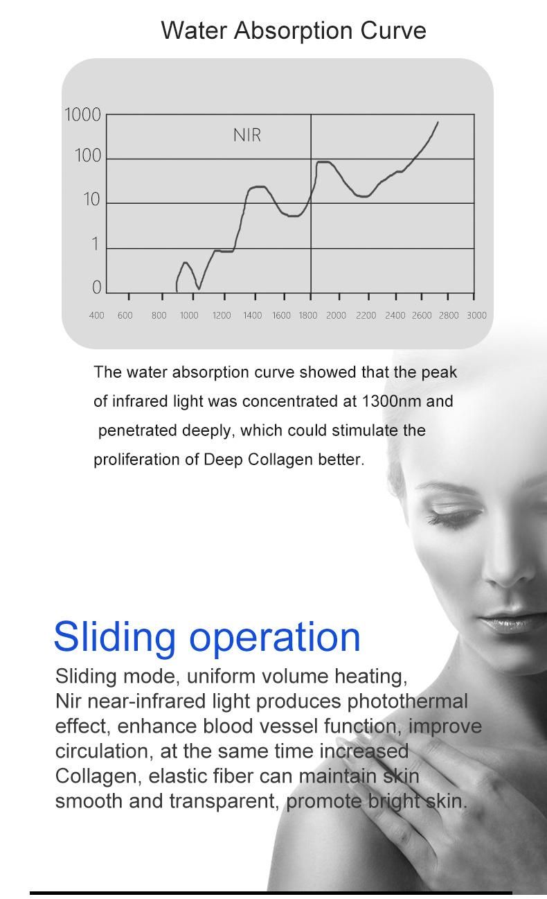 Nir The Wave Crest Uses 1300nm Wavelength, Carries on The Photothermal Reaction to The Moisture in The Skin Tissue