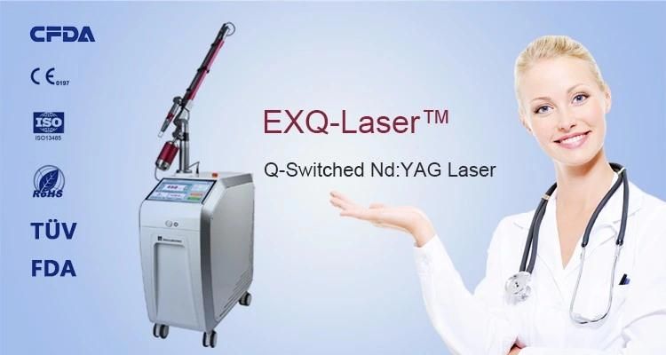 Q Switched ND YAG Ndyag Laser for Tattoo Removal Skin Whitening Rejuvenation Carbon Peeling Machine