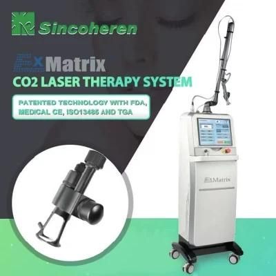 Professional Fractional CO2 Laser 10600nm Skin Resurfacing Salon Beauty Machine for Scar Stretch Mark Removal