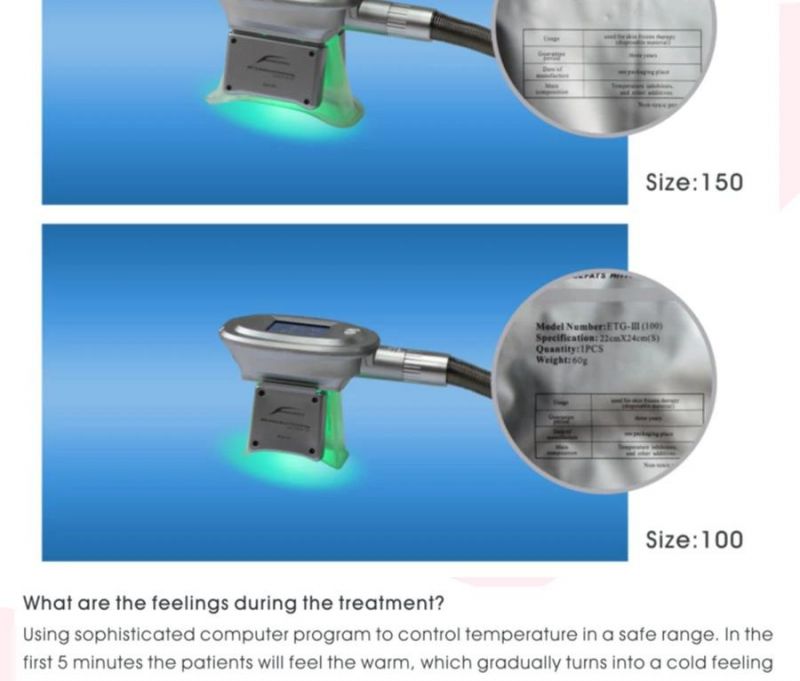 Etg50-5s Hot Sale Cryolipolysis Freeze Fat Cool Shaping Slimming Beauty Machine with CE