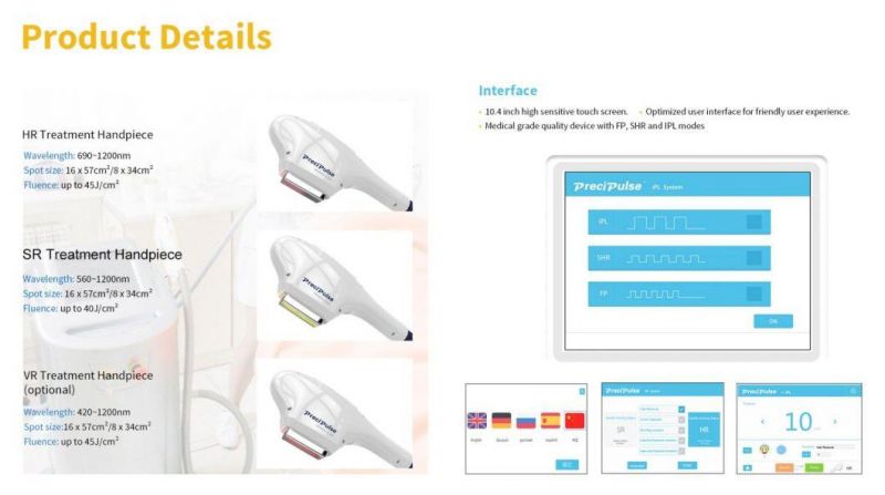 New IPL Opt Shr Permanent Eyebrow Removal and Hair Removal and Cooling RF Laser Equipment