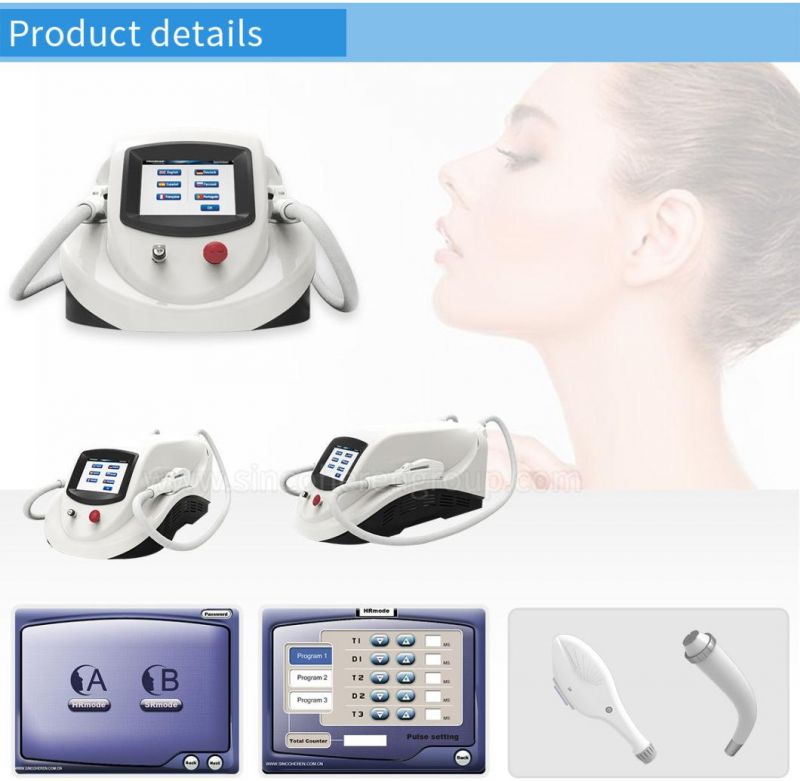 Jo. Portable Multifunction 3 in 1 Shr+IPL+Opt Super Flash Painless Permanent Hair Removal Dark Circle Wrinkle Dual-Screen Laser IPL Hair Removel Device