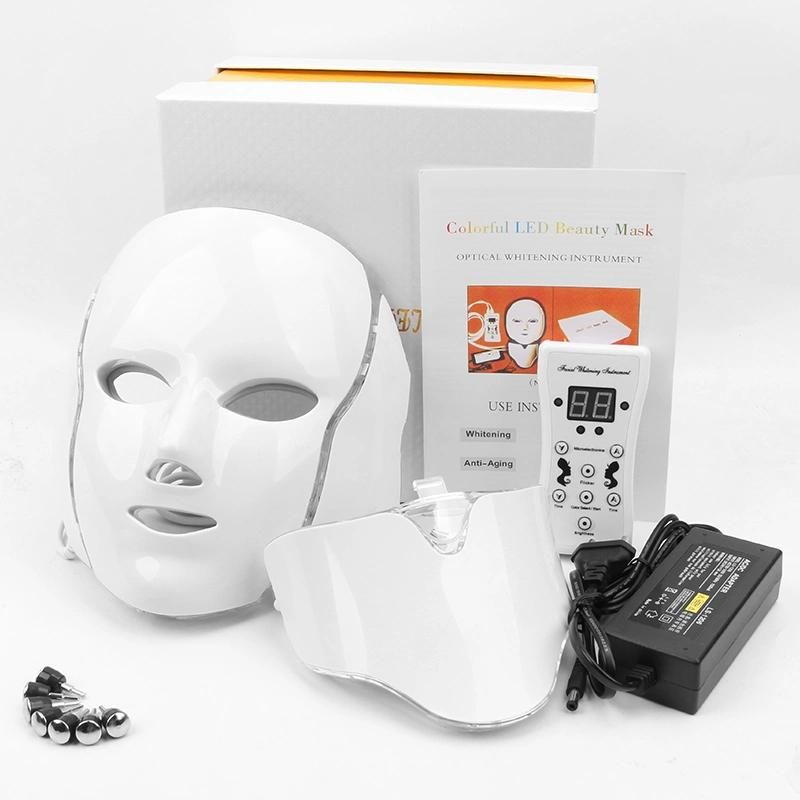 7 Colors Korean Photon Therapy Machine Light Therapy Acne Facial Mask Neck Beauty LED Face Mask