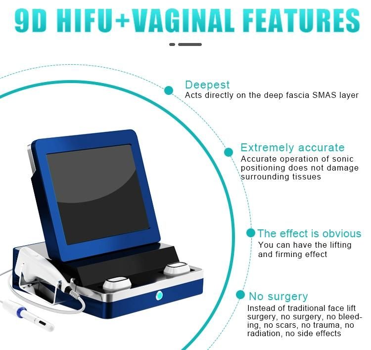 9d Hifu Ultrasound Face Lifting+Vaginal Tightening Beauty Machine