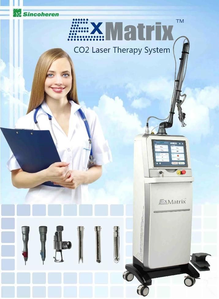 Professional Fractional CO2 Laser 10600nm Skin Resurfacing Salon Beauty Machine for Scar Stretch Mark Removal