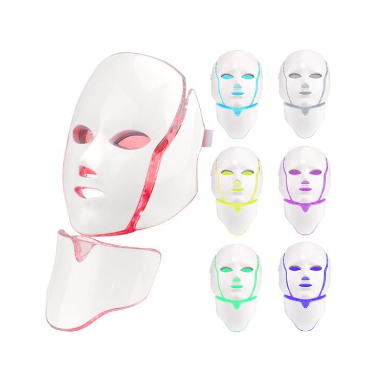 Face Beauty Equipment Wholesale 7 Color LED Photon Light Therapy Facial Mask