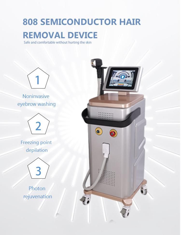 2022 Top Selling 500W 808/810nm Diode Laser Salon Beauty Equipment Diode Laser Hair Removal Machine