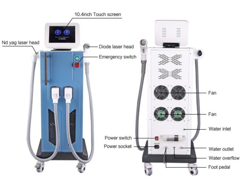 808 Nm Diode Laser and Picoseond Multi Function High Power Hair Removal Salon Equipment