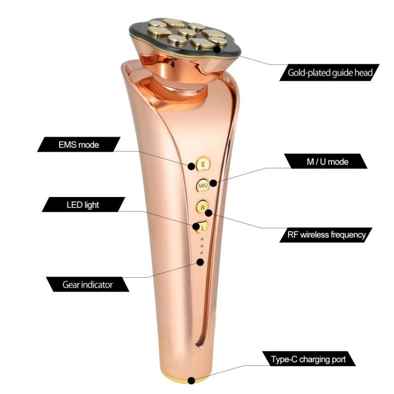 Wholesale 4 Color LED Light Facial RF Beauty Device Anti-Aging EMS High Radio Frequency Skin Care Device