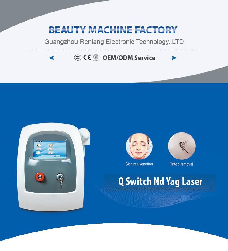 Newest Q Switch ND YAG Laser with 1064 532 1320nm Tattoo Removal