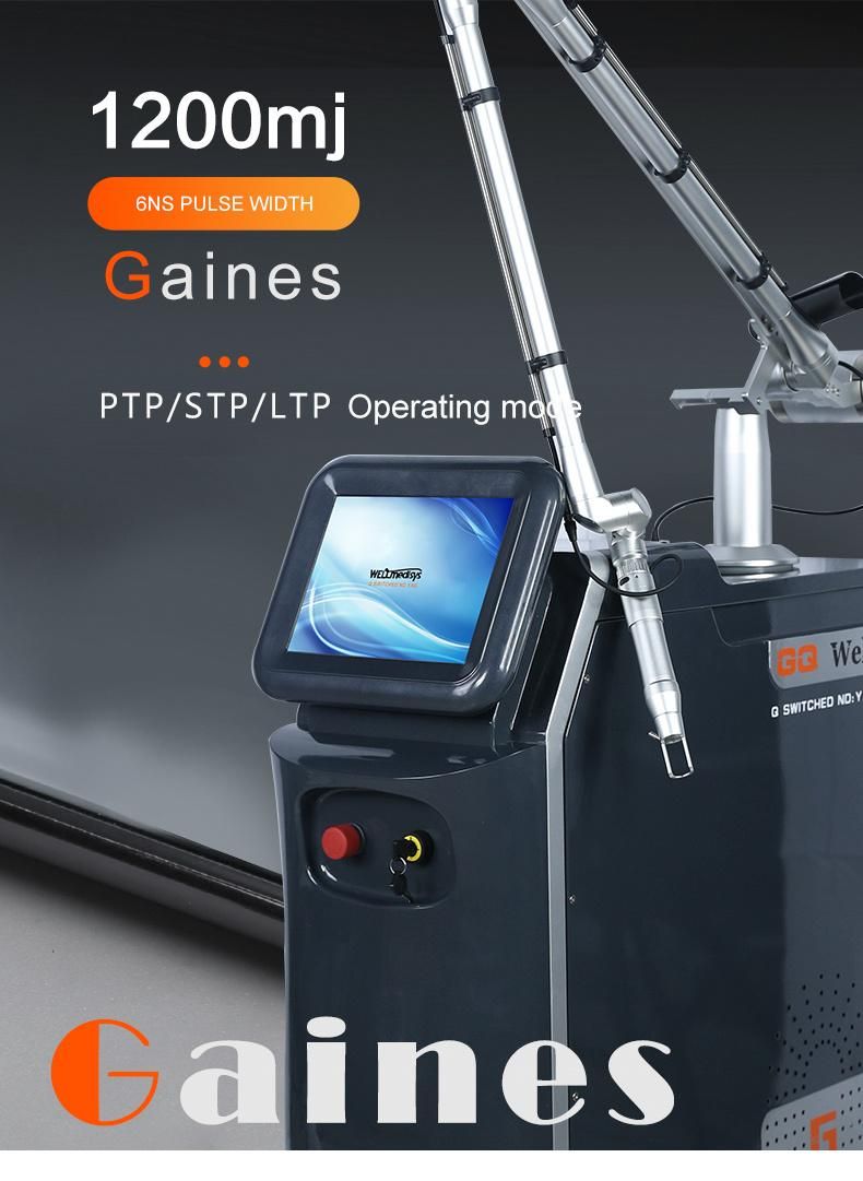 1064nm/532nm Q-Switch Lase ND YAG Laser Flat-Top Beam Tattoo Removal Q Switched ND YAG Laser Picosecond Laser