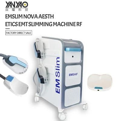 2022 Emslim Nova Aesthetics EMT Slimming Machine RF 4 Handles Body Sculpt Muscle Emslim Neo with RF Fat Burning Gym Use