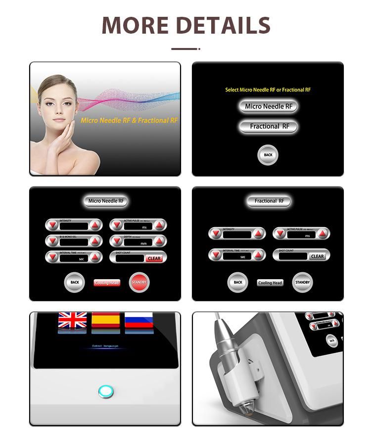 Fractional RF Microneedle Machine Portable RF Machine for Face