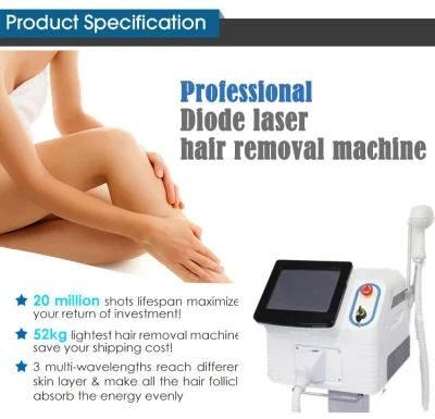 portable 808nm Diode Laser Hair Removal System Ice Laser Hair Remover Machine Beauty Equipment
