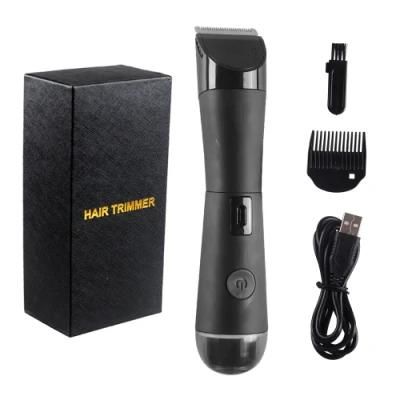 2 in 1 USB Rechargeable Waterproof Groin Hair Trimmer