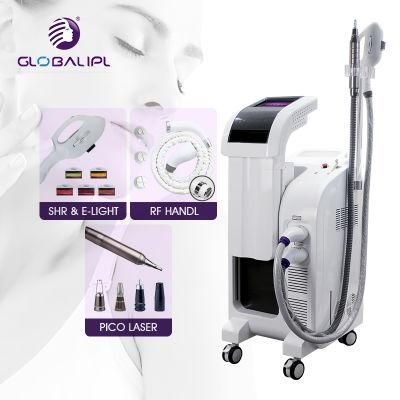 Multi-Functional 4h Elight+IPL+RF+YAG Beard Hair Removal IPL Laser Beauty Machine