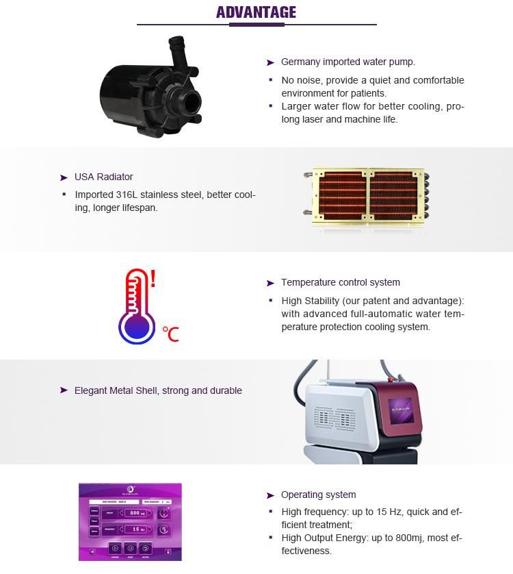 Honeycomb Focused Technology 1064nm 532nm 755nm YAG Laser Picosecond Laser Machine