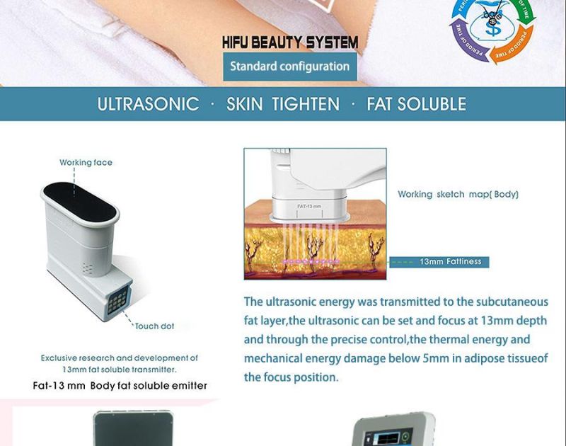 High Intensity Focused Ultrasonic Hifu Beauty Equipment