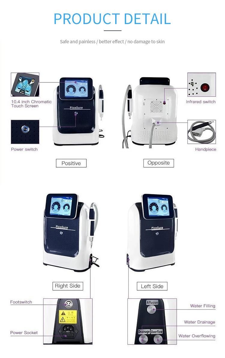 Q Switched ND YAG Tattoo Removal Laser Portable Picosecond Laser