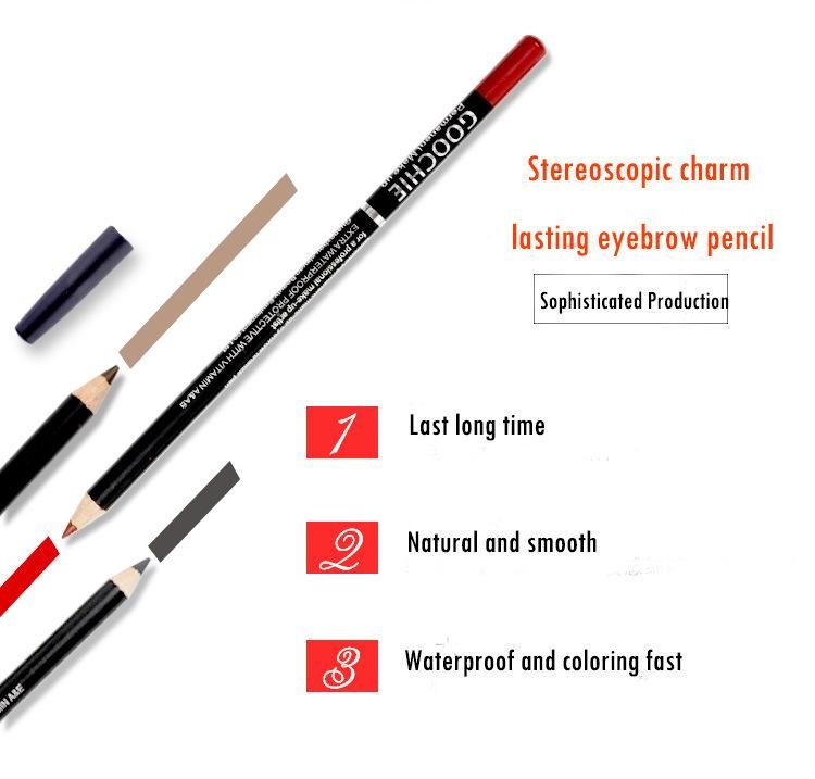 Anti-Water Eyebrow/Lip/Eyeliner Makeup Pencil for Permanent Makeup (Goochie)