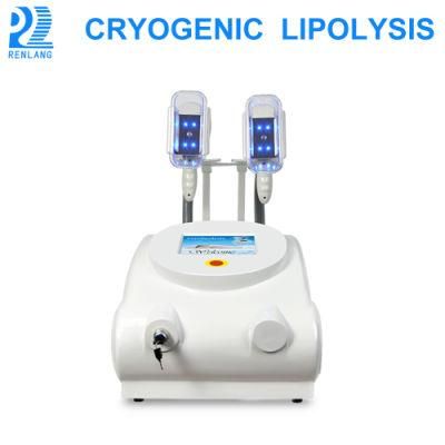 Two Cryo Handles Fat Freezing Cryolipolysis System Machine Portable Style