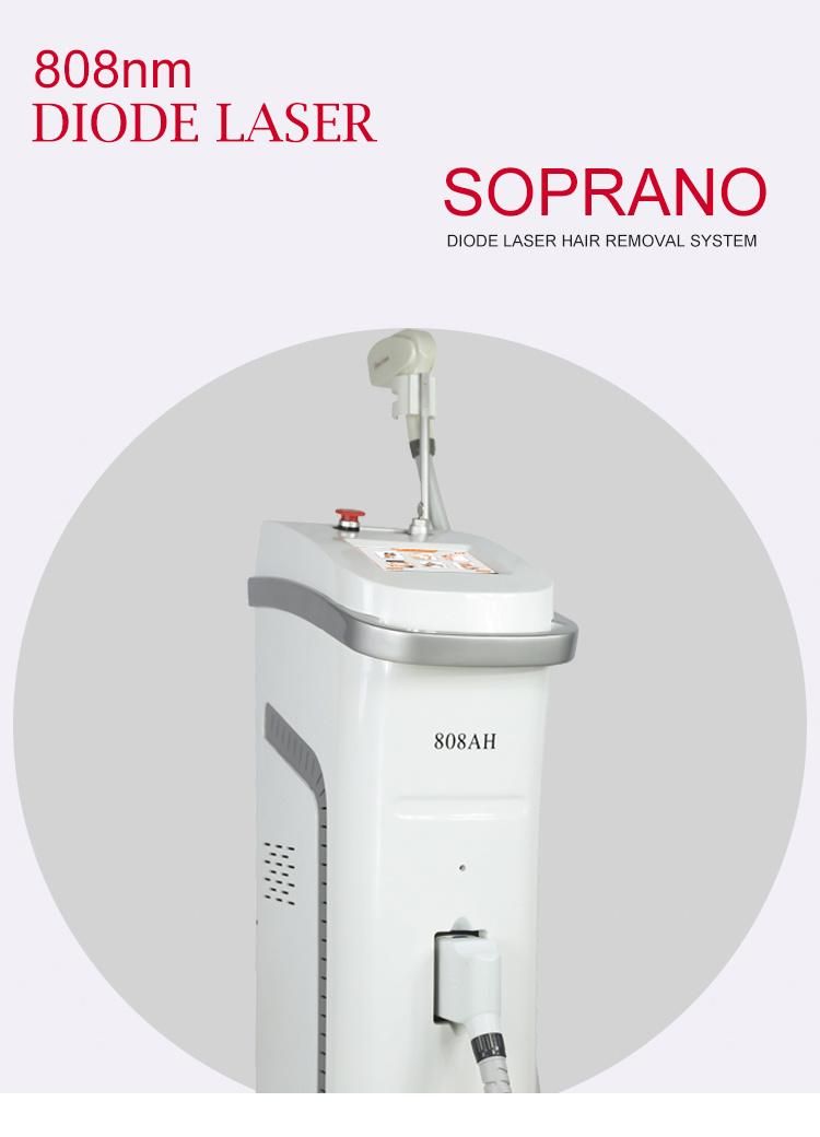 2022 Effective Best Quality Beauty Machine Strong Power Salon Beauty Equipment Salon Use 808nm Soprano Diode Laser Hair Removal Machine