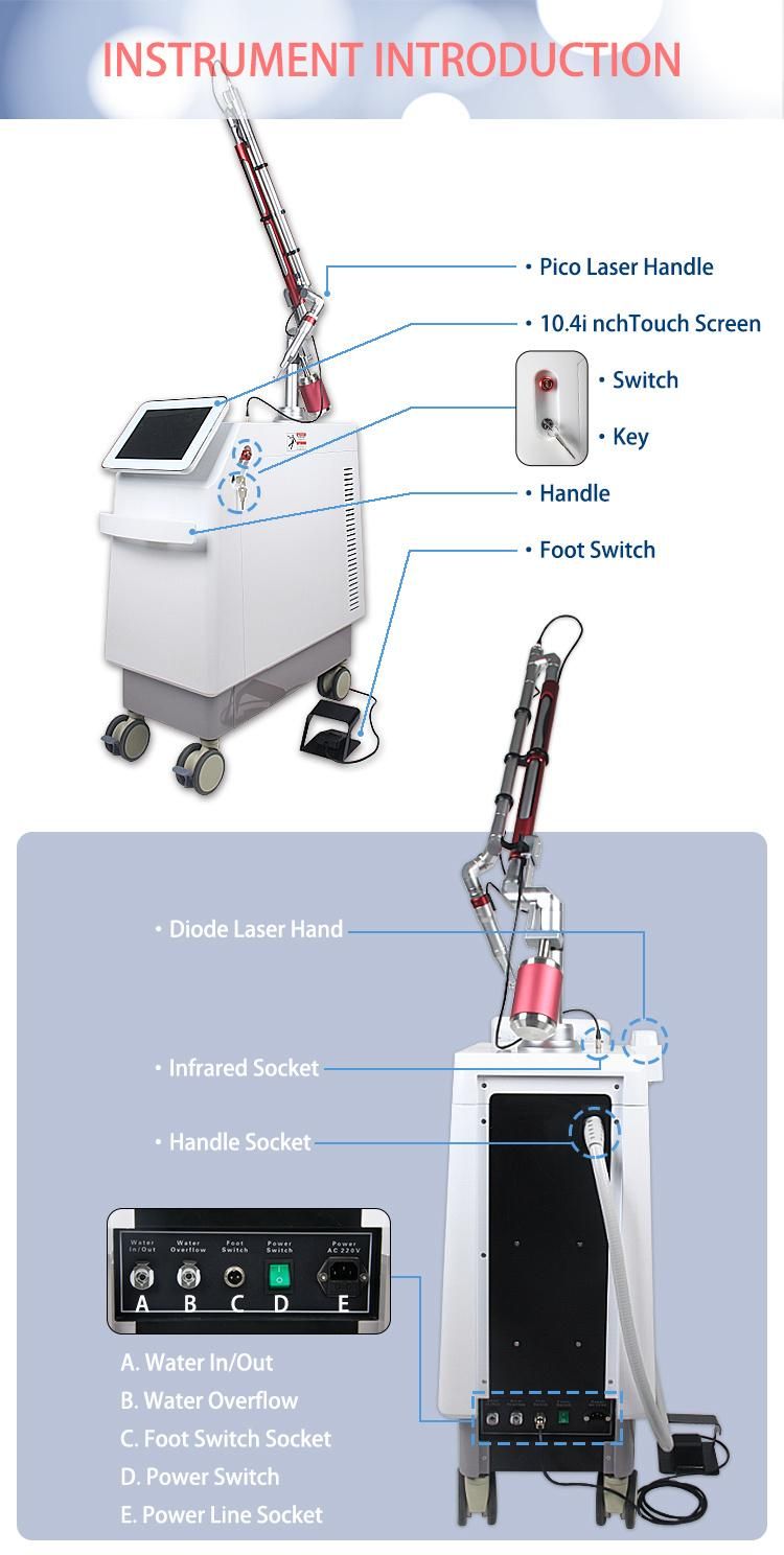 Picolaser Q-Swith Picosecond Laser Tattom Removal Pigment Spot Treatment Beauty Machine