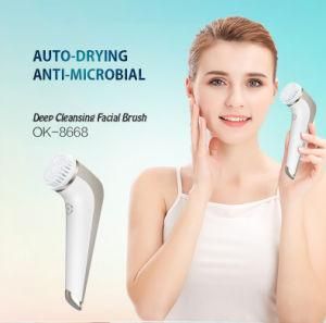 Wholesale Portable Electric Ultrasonic Vibrating Face Massage Facial Brush Cleanser