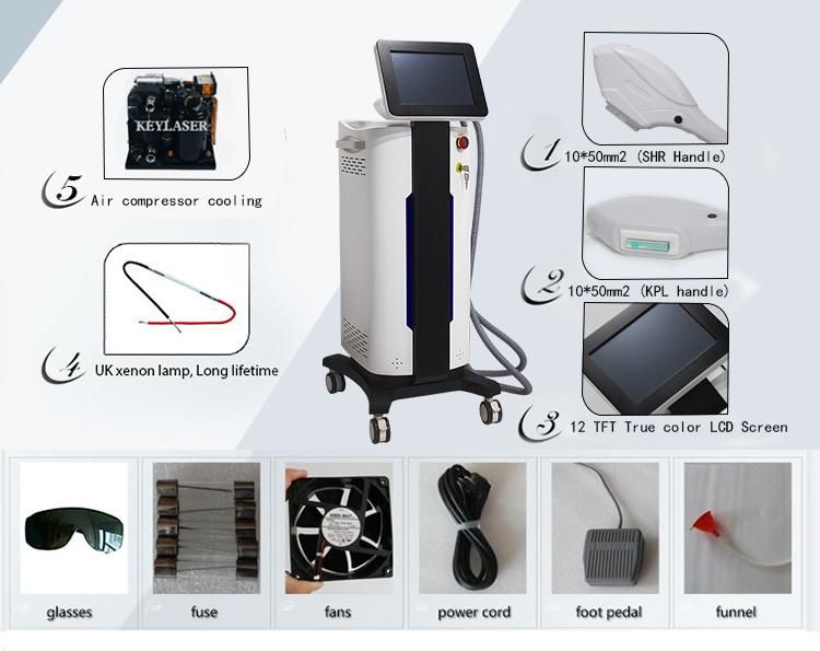 Factory Price IPL Laser Elight Shr IPL 4 In1 Hair Removal Equipment Machine