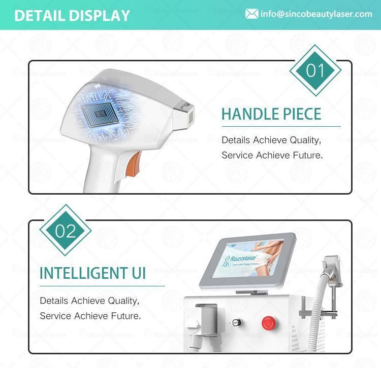 Least Painful 3 Wavelengths Diode Laser 755 808 1064 Permanent Hair Remover Machine Price