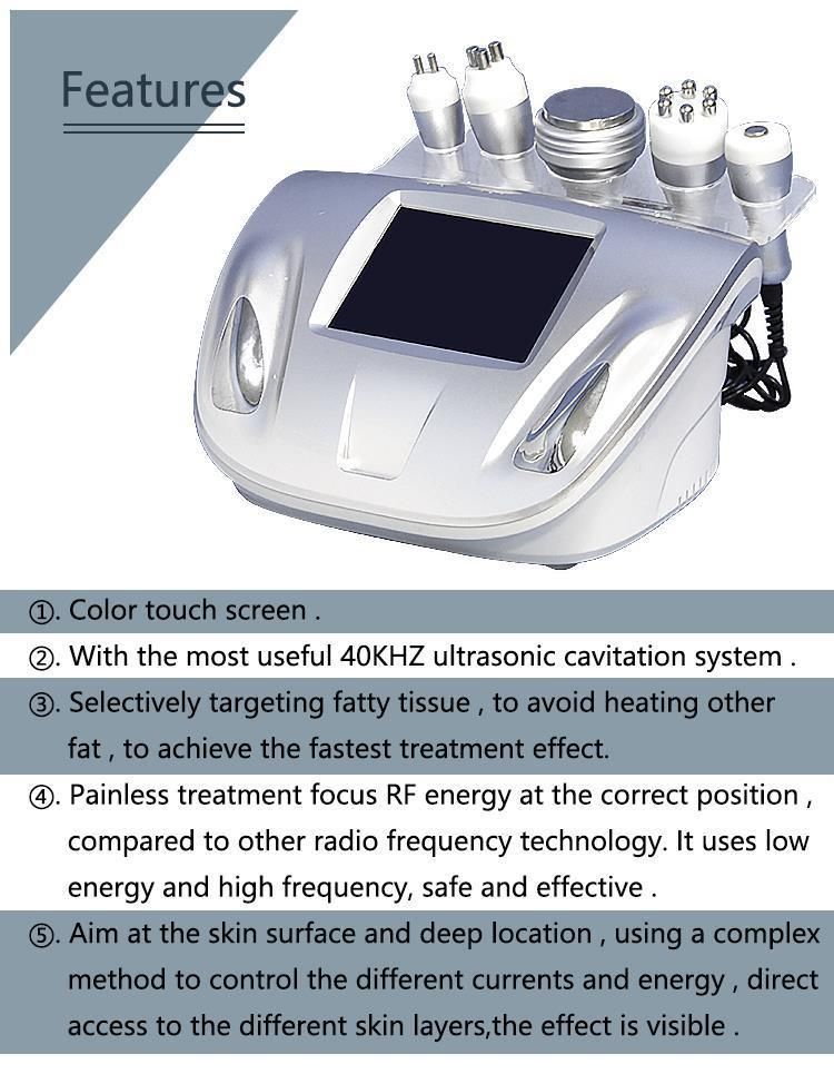 5 in 1 Multifunction Cavitation RF Weight Loss Machine