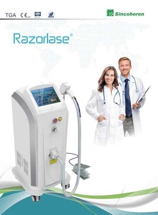 FDA Approved Razorlase Professional Painless 808nm Diode Laser Hair Removal Machine for Sale