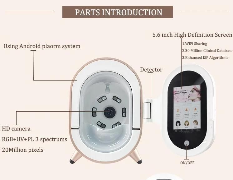 Portable 3D Skin Test Analyzer Camera Skin and Hair Scanner Machine