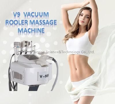 Desktop V9 Vela Roller RF Wrinkle Removal Face Lifting Treatment Vacuum Roller Fat Removal Body Slimming Vela Shape Machine