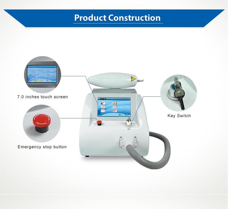 Portable Tattoo Remove Device 1064nm 532nm ND YAG Laser