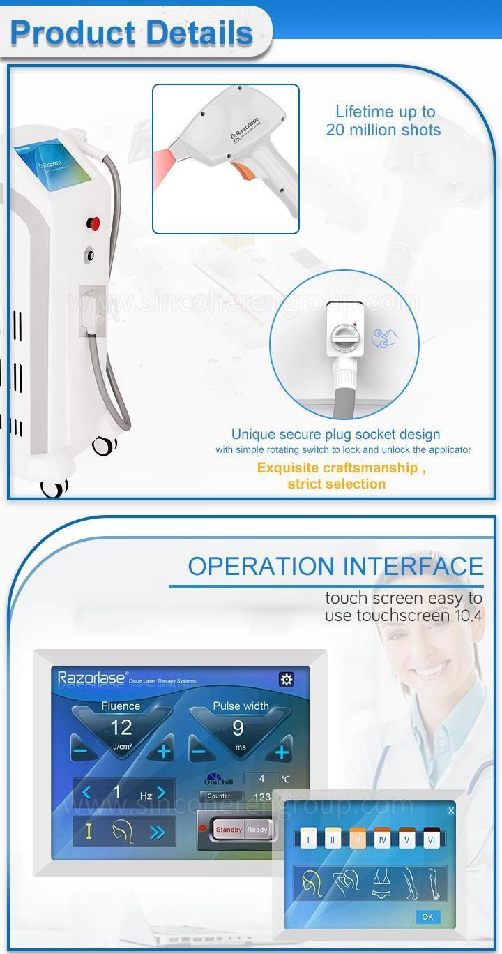 New Arrival 808nm Diode Laser with CE FDA Certifictae for Hair Removal Machine