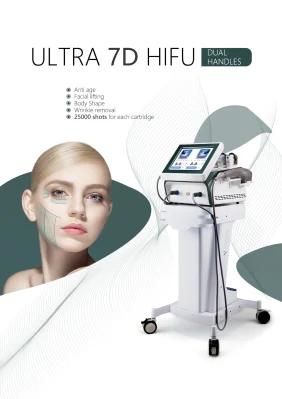 2022 Newest Portable Ultra 7D Hifu Wrinkle Removal Face Lifting for Beauty Salon