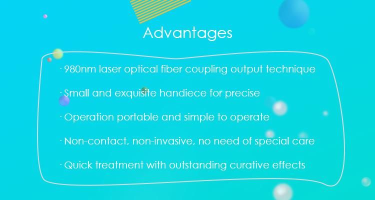 Vascular Blood Vessels Removal Laser Diode 980nm Beauty Machine