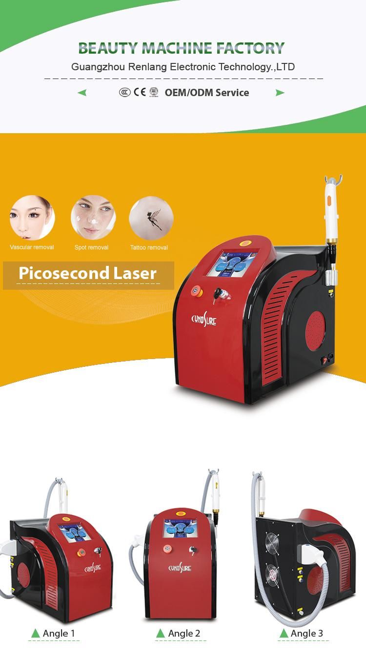 Portable Q Switch ND YAG Tattoo Removal Machine Laser Picosecond