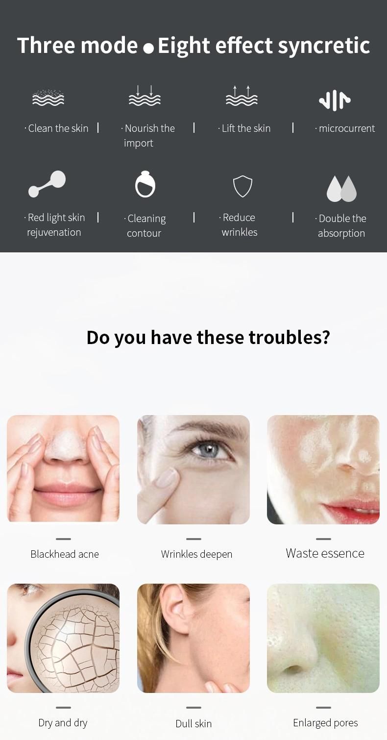 Olansi Korean Face Cleanser EMS Beauty Instrument Face Massager Cleanser