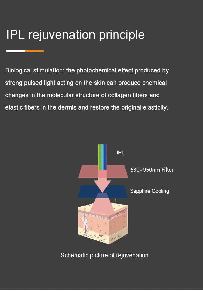2022 High Power Rpl Dpl IPL Machine Permanent Laser Hair Removal IPL Hair Removal Cut-off Technique of Double Coating IPL