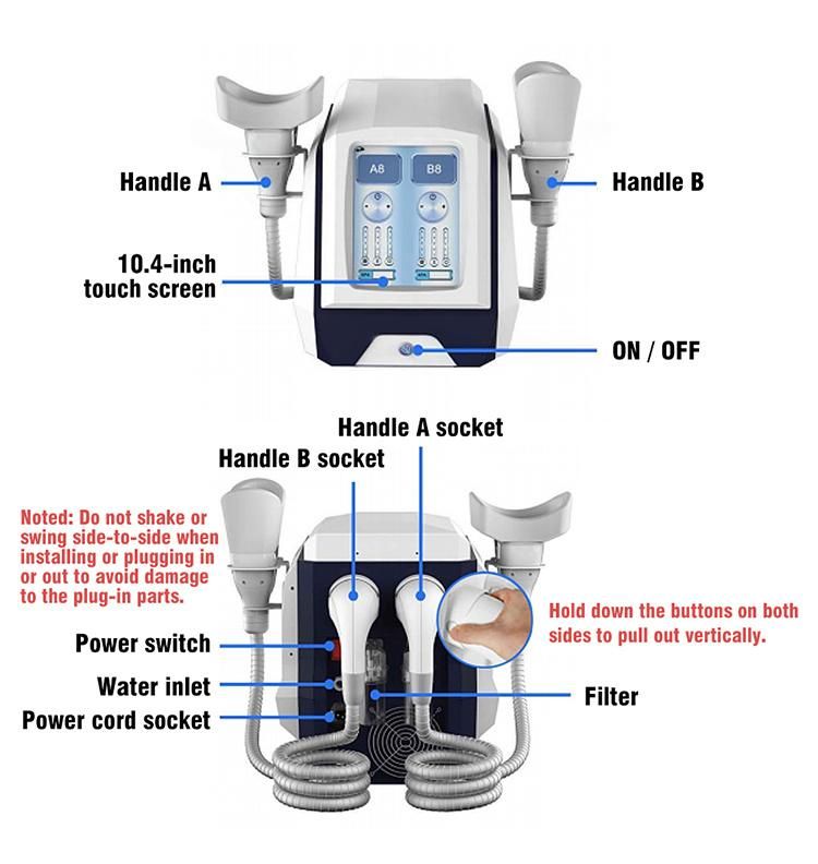 Portable 360 Degree Vacuum Fat Freezing Machine with 2 Handles Fat Loss Machine Cyro Fat Freezing Machine