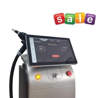 Laser Tattoo Removal 1064nm 532nm 755nm ND YAG/ Hair Removal 808nm Diode Laser Machine 3 Wave